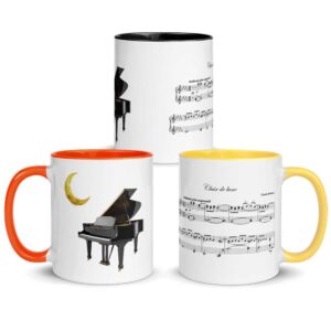Mug Clair de Lune de Debussy pour piano