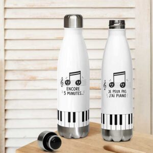 Gourde Je peux pas j'ai piano - gourde isotherme pour musiciens