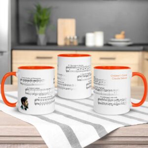 Mug Piano Children's Corner de Debussy - Orange